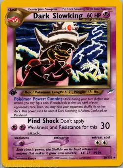Dark Slowking 20/105 Rare Neo Destiny 1st Edition Pokemon NM - Image 1