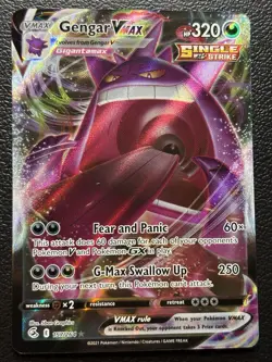 Gengar VMAX 157/264 Fusion Strike Pokemon TCG - Full Art Ultra Rare Holo NM - Image 1
