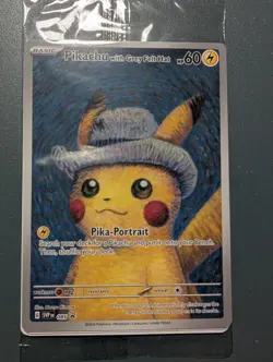 Pikachu with Grey Felt Hat Van Gogh SVP085 2023 Promo Pokemon TCG - Sealed - Image 1