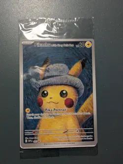 Pikachu with Grey Felt Hat Van Gogh SVP085 2023 Promo Pokemon TCG - Sealed - Image 2