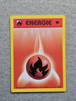 Pokemon TCG Fire Energy 98/102 1st Edition Vintage Base Set GERMAN - Image 1