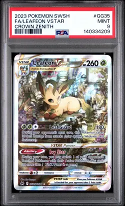 2023 Pokemon Sword And Shield Crown Zenith Leafeon VSTAR #GG35 PSA 9 - Image 1