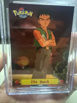 Brock Pokemon Topps 1999 Series 1 TV4 First Print Silver Foil Vintage Original - Image 4