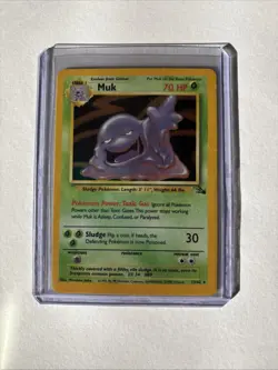 Muk 13/62 Fossil Holo Rare Pokemon Lightly Played LP - Image 1