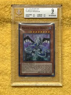 YU-GI-OH! Malefic Stardust Dragon Limited Edition Card CT08-EN014 BGS 9 MINT - Image 1