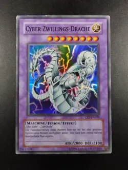 YUGIOH 2005 | CYBER TWIN DRAGON | CRV-DE035 | GERMAN | SUPER RARE | GOOD (PL) - Image 1