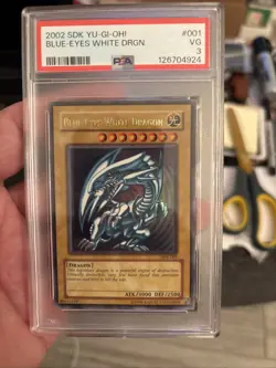 2002 YU-GI-OH! BLUE-EYES WHITE DRAGON SDK-001 PSA 3 VG - Image 1