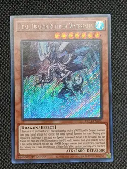 Yugioh! Tidal, Dragon Ruler of Waterfalls RA03-EN009 Secret Rare English - Image 1