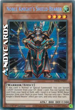 NOBLE KNIGHT'S SHIELD-BEARER • Segreta • BROL EN017 • 1Ed • Yugioh! ANDYCARDS - Image 1