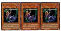 Yugioh- 3X Apprentice Magician - Rare - Unlimited - MFC-066 - Light Play - Image 1