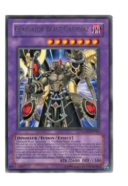 Yugioh- 1X Gladiator Beast Gaiodiaz - Rare - Unlimited - GLAS-EN043 - Near Mint - Image 1