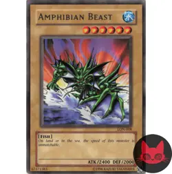 Yugioh Amphibian Beast LON-008 Rare LP - Image 1