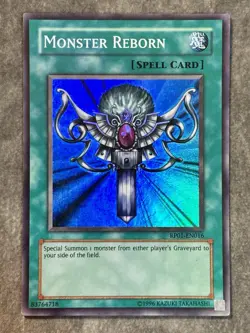 Yu-Gi-Oh - Monster Reborn - Super Rare / Holo - Original RP01-EN016 LP - Image 1