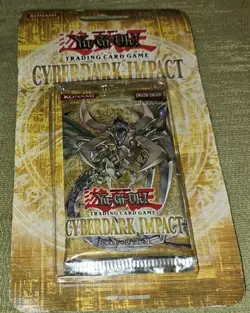 Yugioh Cyberdark Impact 1st Edition Blister Pack Factory Sealed Crinkled Blister - Image 1