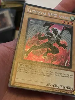 EU Elemental Hero Avian LCGX-EN002 1st Edition SECRET NM Yugioh - Image 5