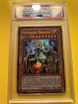 YuGiOh FELGRAND DRAGON #SDRL-EN001 🔥PSA 9 MINT🔥1st EDITION-2007 ULTRA RARE - Image 2
