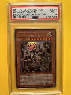 YuGiOh FELGRAND DRAGON #SDRL-EN001 🔥PSA 9 MINT🔥1st EDITION-2007 ULTRA RARE - Image 3
