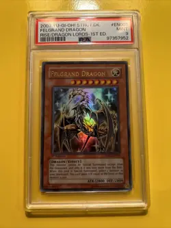 YuGiOh FELGRAND DRAGON #SDRL-EN001 🔥PSA 9 MINT🔥1st EDITION-2007 ULTRA RARE - Image 4