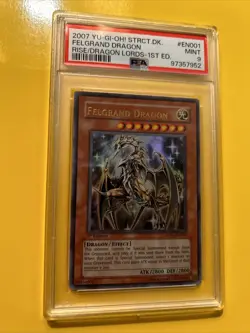 YuGiOh FELGRAND DRAGON #SDRL-EN001 🔥PSA 9 MINT🔥1st EDITION-2007 ULTRA RARE - Image 5