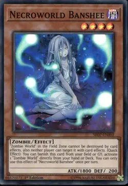Necroworld Banshee 1st Ed Super Rare SR07-EN002 Yu-Gi-Oh! - Image 1