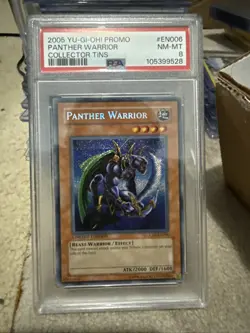 PSA 8 2005 Yu-Gi-Oh! EN006 Panther Warrior Collector Tins Promo Konami - Image 1