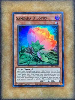 Yugioh Samsara D Lotus PHNI-EN003 Super Rare 1st Ed LP - Image 1