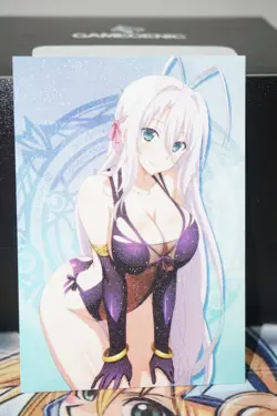 Rossweisse Purple High School DxD Sexy Waifu Textured Custom Card - Image 2