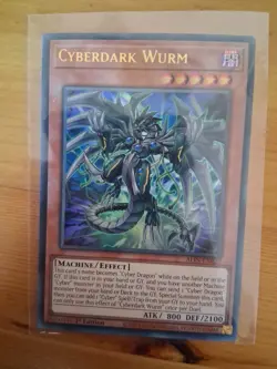 YuGiOh Cyberdark Wurm ALIN-EN027 Ultra Rare 1st Edition - Image 1