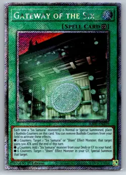 Gateway of the Six - Platinum Secret Rare - Quarter Century Bonanza Yugioh Card - Image 1