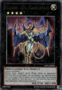 Number 104: Masquerade Unl Ed Rare JOTL-EN055 Yu-Gi-Oh! - Image 1