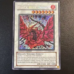 Black Rose Dragon CT05-EN003 Secret Rare Vintage Yugioh - Image 1