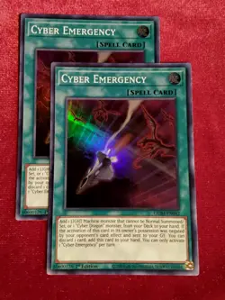 Yu-Gi-Oh! (x2) Cyber Emergency - GEIM-EN042 - Super Rare - 1st Edition Unplayed - Image 1