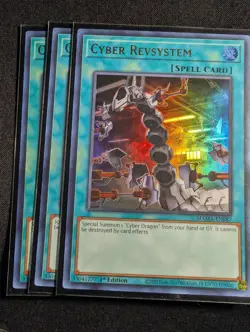 Yugioh - 3x Cyber Revsystem MAMA-EN087 1st Ultra Rare NM - Image 1
