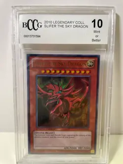 Yu-Gi-Oh! Slifer the Sky Dragon LC01-EN002 Legendary Collection beckett 10 - Image 1