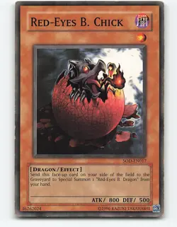 Red-Eyes B. Chick #SOD-EN017 Yugioh Card - Image 1