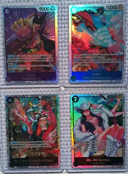 (4) SR OP14 SR (Foxy, Mr.2.Bon.Kurei,Ms.All Sunday, Jinbe) English NM - Image 1
