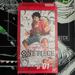 One Piece TCG Luffy Red Straw Hat Crew Starter Deck ST-01 English New And Sealed - Image 1