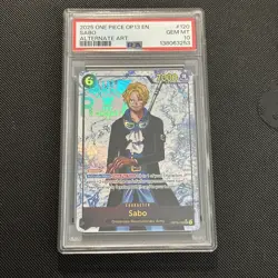 2025 ONE PIECE OP13 120 CARRYING ON HIS WILL SABO SEC ALT ART PARALLEL PSA 10 - Image 1