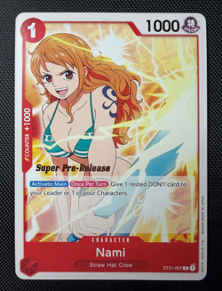 One Piece TCG Nami ST01-007 Super Pre-Release Starter Deck 1 Straw Hat Crew NM - Image 1
