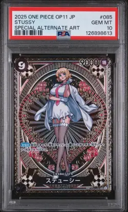 PSA 10 - Stussy - OP07 085 SP OP11 - Japanese One Piece - A Fist of Divine Speed - Image 1