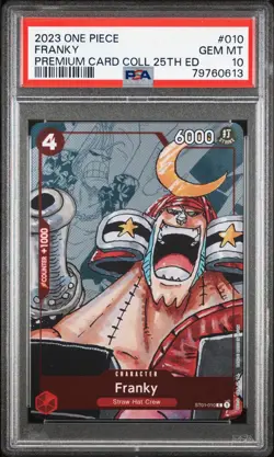 2023 One Piece ST01-010 Franky-Premium Card Collection 25th Anniversary PSA 10 - Image 1