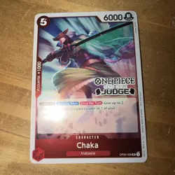 Chaka Tournament Promo Foil Stamped Judge Pack Vol. 4 One Piece OP05-008 - Image 3