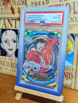 Monkey D. Luffy - OP07-109 - ONE PIECE DAY 24 PROMO PSA 10 Japanese With Guard - Image 2