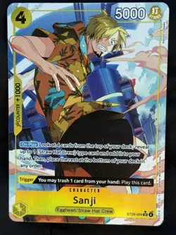 One Piece Starter Deck 29 Sanji Full Art ST29-004 Egghead Foil NM - Image 1