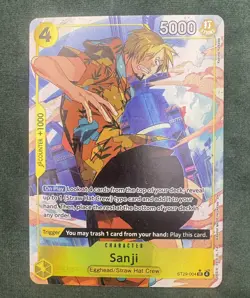 One Piece Starter Deck 29 Sanji Full Art ST29-004 Egghead Foil NM - Image 2