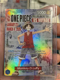 One Piece x Rutgers College Basketball US Voyage Monkey D. Luffy Trading Card - Image 1