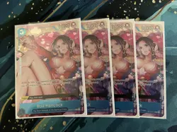 x4 ONE PIECE ENGLISH CARD HOLO Boa Hancock ST03-013 JCC MINT - Image 1