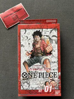 One Piece TCG Factory Sealed Starter Deck ST-01 Straw Hat Crew English Edition - Image 1