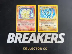 1999 Base Set Vintage Pokemon 2 Card Lot: Holo 1st Edition Machamp & Ninetales - Image 1