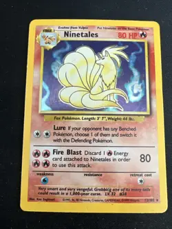 1999 Base Set Vintage Pokemon 2 Card Lot: Holo 1st Edition Machamp & Ninetales - Image 2